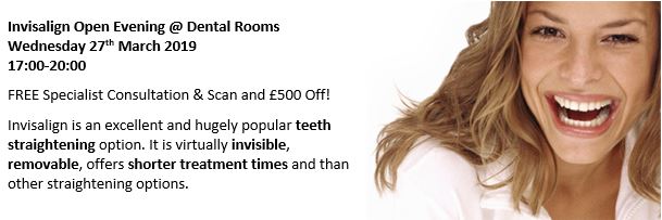 Invisalign Open Evening – Weds 27 March – FREE Specialist Consultation & Scan and £500 Off!*